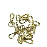 ECOKIJI(エコキジ) ナスカン 15mm 20mm 26mm 32mm 38mm サイズも豊富なバリエーション 10個セット 手芸 アクセサリーパーツ 手芸用フックカン (ゴールド，内径20mm丸型 (SS)フック高さ32mm)(NKSS20G10)