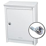 brabantia (ブラバンシア) B110 郵便ポスト 北欧 おしゃれ 壁掛けタイプ 鍵付き ポスト 郵便受け ホワイト (専用レバーハンドルカチャっと付き)