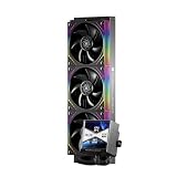 TR Thermalright Peerless Vision 360 ARGB Black AIO CPU水冷クーラー、IPSスクリーン（解像度480x480-60Hz）、ワイヤレス接続CPUファン、AM5/Intel LGA1851/1700対応、3.95インチ磁気吸着式LCDスクリーン