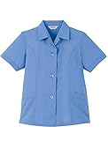 UNIWEAR(ユニウェア) レディース 半袖 スモック SL-320 サックス ゆったり 5L (19号) （ 日本製生地使用 ）