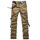 （BS64）ワーク パンツ カーゴ パンツ ミリタリー メンズ カジュアル 多機能 カーキ 濃カーキ 30 号
