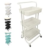 Fkstyle キッチンワゴン キャスター付き スリム 4段 おしゃれ 天板付き バスケットトローリー テーブル [並行輸入品]