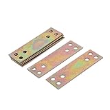 uxcell ブラケット フラットリペアプレート 金属 ストレートプレート コネクタ 77mmx23mm 家庭用ハードウェア 6個入り