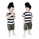 L&S(エル&エス) 子供　男の子　半袖　Tシャツ　ショートパンツ　キッズ ボーイズ セット　ハーフパンツ ジュニア　ウェア　上下セット　春　夏 (120cm)