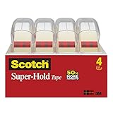 3M スコッチ テープ スーパーホールドテープ 透明テープ ディスペンサー付 19mm×16m 小巻 4巻 4198