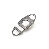 All Metal Construction Engraved Floral Small Studs Western Vintage Silver Cigar Cutter/Scissor with 