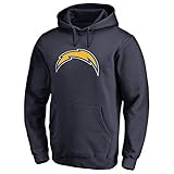 Los Angeles Chargers Men 's Majestic NFL「Tek Patch "ロゴプルオーバーパーカースウェット – Navy