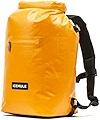 ICEMULE Jaunt Small Collapsible Backpack Cooler – Hands Free, 100% Waterproof, 24+ Hours Cooling, Soft Sided Cooler for Hiking, Camping, Fishing & Picnics, 9 Liter, Fits 6 Cans + Ice, Mango