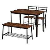 ダイニング4点セット ベンチタイプ 幅100cm LDS-4934BR［食卓テーブル4人用］／同梱不可・代引き不可