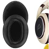 Geekria イヤーパッド QuickFit 互換性 パッド ゼンハイザー Sennheiser HD505, HD555, HD518, HD515, HD558, HD559, HD569, HD579, HD589 ヘッドホンに対応 イヤパッド/イヤークッション/イヤーカップ プロテインレザー (ブラック)