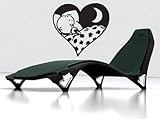 Sleeping Baby Heart and Moonキッズ子供壁アート装飾ビニールステッカーz038
