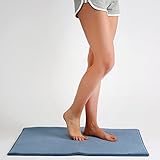 BeauticonソフトコーラルベルベットメモリーフォームバスマットとU型トイレ床ラグノンスリップ高吸収性のセット2 グレー … (Blue ブルー)