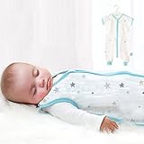 Elf Star Ultra Soft and Breathable Baby Cotton Wearable Blanket Sleepsack Blue 6-12 Months M by Elf 