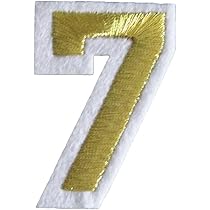 Amazon | アイロンワッペン 数字 黒 刺繍 (7) | ネームラベル