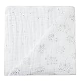 エイデンアンドアネイ クラッシックドリーム ベビー ブランケット おくるみ (カラー：metalic silver deco dandelion）6134 Aden+Anais [並行輸入品]