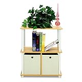 Furinno 99152BE/WH/IV 3-Tier Go Green Multipurpose Storage Rack Shelving Unit Bookshelf Cabinet with