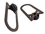 スチールスライドバーン木製ドアハードウェア素朴なHorseshoeローラー交換用ダークコーヒー – Skroutz