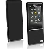 に適合する ソニーウォークマンNW-A15 A16 A17 A25 A27HN MP3音楽プレーヤー 用 ソフトシリコン製耐衝撃性保護シェルケースカバー (黒)