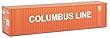 Walthers Trainline 40 ' hi-cube CorrugatedコンテナW /フラット屋根Columbus line-assembled Train Collectable