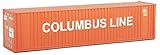Walthers Trainline 40 ' hi-cube CorrugatedコンテナW /フラット屋根Columbus line-assembled Train Collectable