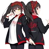 [RUIBOCOS] デート ア ライブ 時崎 狂三 印象パーカー 長袖Tシャツ ときさき くるみ コスプレ衣装 男女兼用 春秋服 (Tシャツ,XXXL)