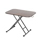 ガス圧昇降式テーブル（リフティングテーブル） 長方形 FB-221PUBR ブラウン