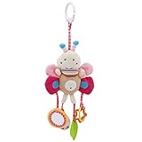 JIOLK ベビーカー用おもちゃ ぬいぐるみ 吊り掛け ハンギングトイ フック付き 音鳴り 動物のベビーカーベッド ふわふわ 飾り 赤ちゃん 寝かしつけ用品 可愛い動物玩具 知育玩具
