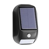LE Solar Lights, LED Motion Sensor Light, Waterproof, Solar or Batteries Powered, Wireless Exterior 