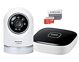 Panasonic ネットワークカメラ スマ@ホーム 屋内スイングカメラ(ペットカメラ)キット KX-HC600K-W + Samsung microSDカード 32GB MB-MC32GA/ECO セット