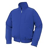 空調服 空調風神服 2017年新商品 肩パット付 チタン加工 長袖ブルゾン作業着（ファンなし/単品）<099-KU92200> (L, 4-ブルー)