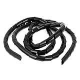 SODIAL 20mm直径の8.2ft 2.5M スパイラルケーブルワイヤラップチューブコンピュータコード管理