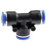 1本入り 空気圧 ティーコネクタ プッシュイン式 継手 水ホースチューブ T-ジャンクション エアー PE10 10mm