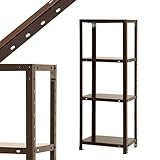 スマートラック NSTR-423 幅45×奥行20×高さ120cm 4段 ブラウン 40㎏/段