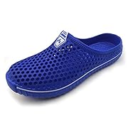 [アモジ] サンダル スリッパ ルームシューズ クロッグサンダル サボサンダル ビジネスサンダル オフィスサンダル ビーチサンダル ベランダサンダル 便所サンダル 室内履き ファッションサンダル スポーツサンダル 通気 メンズ レディース キッズ AM1702 (28.0~28.5 cm, ブルー)