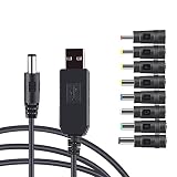 USB-DC電源ケーブル80CM DC ジャック 変換 アダプタ DC充電コード 電源ケーブルコネクタアダプタ 8変換プラグ付き 汎用USB-DCジャック充電ケーブル、ルータ ミニファン スピーカに適用 (6.4x4.4mm 6.3x3.0mm 5.5x2.5mm 5.5x2.1mm 5.5x1.7mm 4.8x1.7mm 4.0x1.7mm 3.5x1.35mm) (5ｖ)