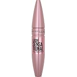 Maybelline New York メイベリンメイクラッシュセンセーショナルウォッシャブルマスカラ、ブラッケストブラックボリュームアップマスカラ、0.32液量オンス