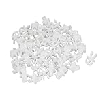 オート12ミリメートルX 7.5ミリメートル穴白いプラスチック部品フードプロップロッドクリップリベット×50