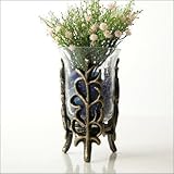 フラワーベース 花瓶 花器 アイアンとガラスのベース Ｂ [ebn4466]