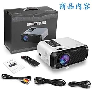 DUONETE データ プロジェクター 高解像度 ホームシアター 小型 ホームプロジェクター1208 ×1080P 3800LM