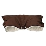 Luojidaベビーカー用ハンドマフ ベビー防寒手袋 秋 冬 暖かい手袋 お出かけ防寒 黒 防水仕様で 寒い雨の日や雪の日に最適 ハンドル一体型･セパレート型 両方装着可能 (ブラウン)