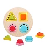 Baby Toys Mini形状Choppingブロックセットカラフルなジオメトリ設計形状数学木製Montessori早期教育ブロック