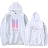 Lihuang Kpop BTS Love Yourself Hoodie Suga Jimin V rap-monsterセータージャケットプルオーバー S ホワイト