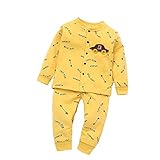 Cutelove 　子供服　パジャマ　寝巻き　可愛い　長袖 　綿　秋冬　ルームウェア　ベビー　保温　上下セット　1-3歳　車