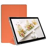 対応 TECLAST P20HD /P20 / M40 10.1インチ 適用保護カバー 対応 TECLAST P20HD /P20 / M40 適用シリカゲル軟殻三折支持 薄型 超軽量 全面保護ケース(オレンジ色)