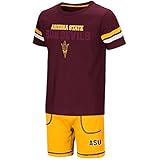 幼児用Arizona State Sun Devils半袖Tシャツと短パンセット 5T with Personalized Name with Personalized Name レッド