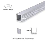 35 x 35 mmサーフェスマウントLEDチャネルプロファイルキットwith拡散カバーとEnd Caps for Commercialプロジェクト 4x1m Diffused Cover