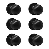 Probrico half-dummyドアノブのブラックドア内部ドアハードウェア6パック Door Knob-Style 607 ブラック DL607BKDM