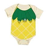 おもしろい　パイナップル ベビー服　女の子　 幼児　赤ちゃん 新生児 子供服　男の子　ロンパース カバーオール　出産祝い/プレゼント　4サイズ　70CM－80CM－90CM－100CM（0ヶ月－18ヶ