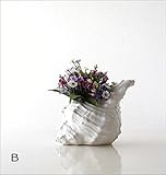 フラワーベース 花瓶 貝 陶器のシェルベース [hal9528] (B)