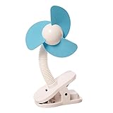 dreambaby ドリームベビー Clip-on Fan Silver with Black Foam ベビーカー扇風機 クリップオン ファン White/Blue ホワイト/ブルー